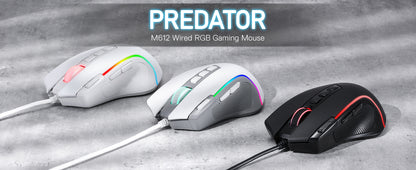 Redragon M612 RGB Gaming 8000 DPI Wired Optical Gamer Mouse 9 Programmable Buttons & 5 Backlit Modes